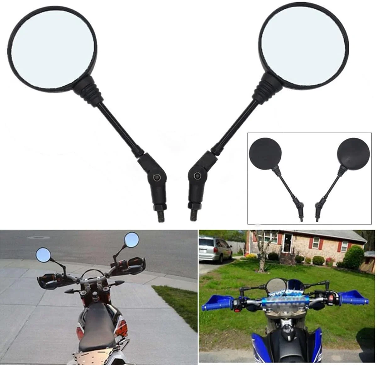 آینه بغل گرد تاشو موتورسیکلت و اسکوتر کاست ویو، جنس آلیاژ آلومینیوم، مناسب برای انواع موتورسیکلت های خیابانی و اسکوترها - یک جفت آینه بغل گرد تاشو موتورسیکلت و اسکوتر کاست ویو، جنس آلیاژ آلومینیوم، مناسب برای انواع موتورسیکلت های خیابانی و اسکوترها - یک جفت