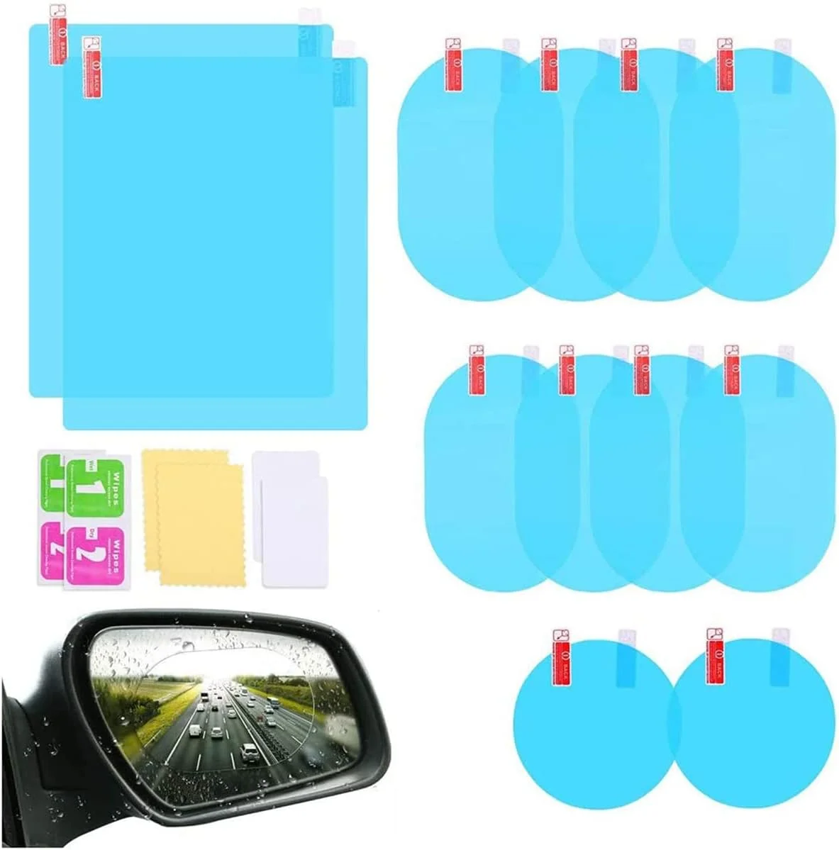 برچسب محافظ آینه خودرو KASTWAVE، ضد مه، ضد تابش، ضد خش، ضد شبنم، ضد باران، ضد آب، نانو HD شفاف برای آینه های خودرو، شیشه های جانبی، رانندگی ایمن برچسب محافظ آینه خودرو KASTWAVE، ضد مه، ضد تابش، ضد خش، ضد شبنم، ضد باران، ضد آب، نانو HD شفاف برای آینه های خودرو، شیشه های جانبی، رانندگی ایمن