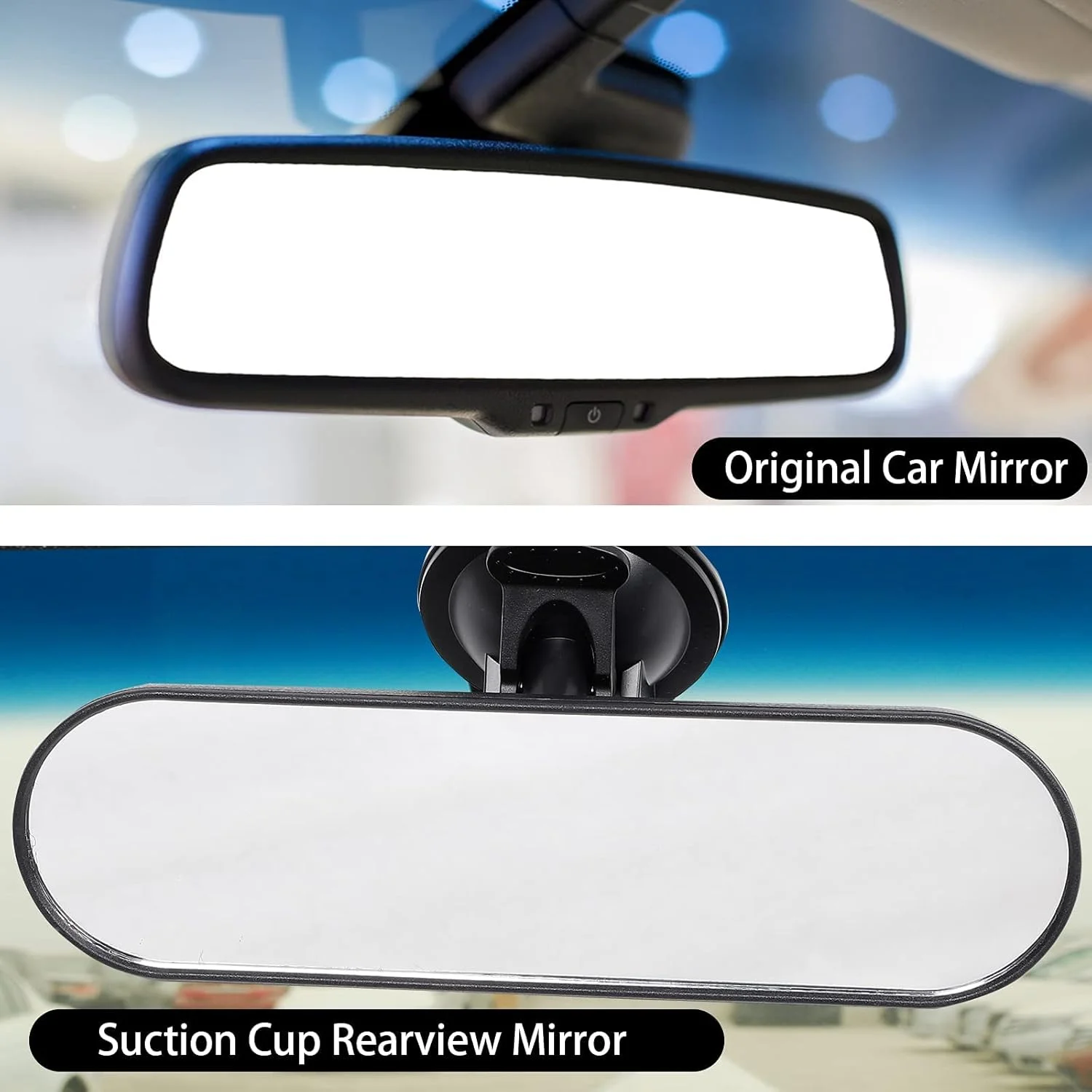 آینه دید عقب ضد انعکاس نور برای مربیان رانندگی - ایده آل برای اتومبیل، شاسی بلند و کامیون، دید و ایمنی بیشتر