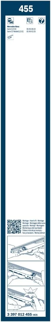 تیغه برف پاک کن استاندارد دوقلو بوش 3397012455 - 25 (تک بسته)