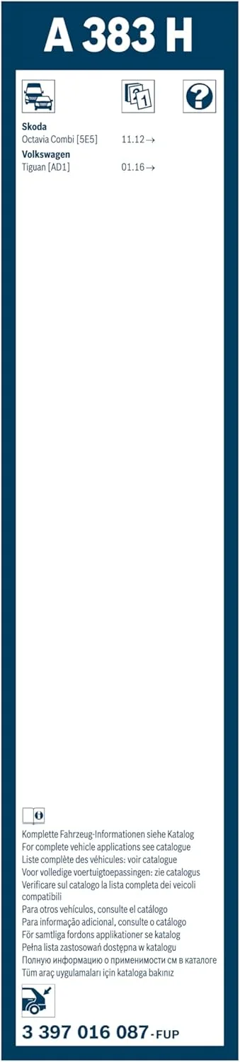 تیغه برف پاک کن عقب بوش A383H، طول: 380 میلی متر - تیغه برف پاک کن عقب تیغه برف پاک کن عقب بوش A383H، طول: 380 میلی متر - تیغه برف پاک کن عقب