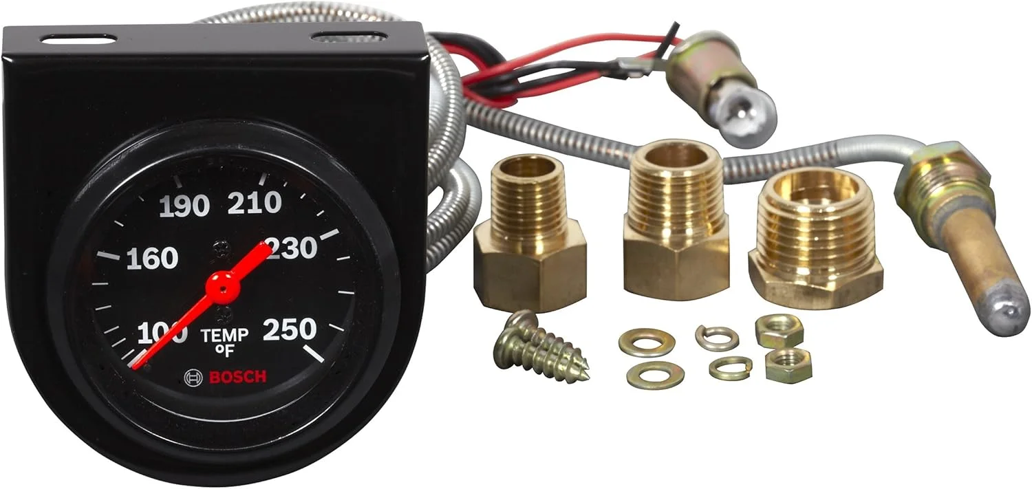 نشانگر دمای آب/روغن مکانیکی 2 اینچی بوش مدل Style Line (صفحه مشکی، قاب مشکی)