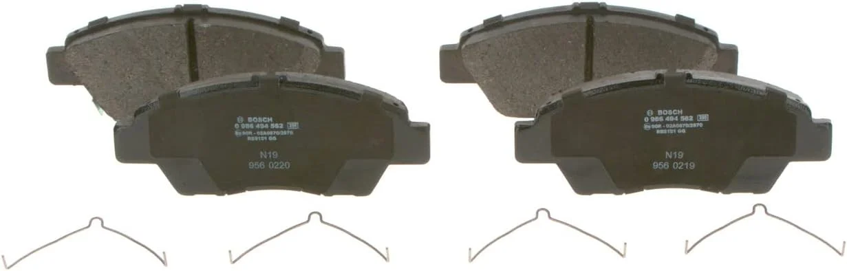 لنت ترمز جلو خودرو بوش BP1483 - کیفیت بوش - کاهش صدا و گرد و غبار - دارای گواهینامه ECE-R90 - بدون مس - 1 دست کامل 4 لنت - به همراه لوازم جانبی