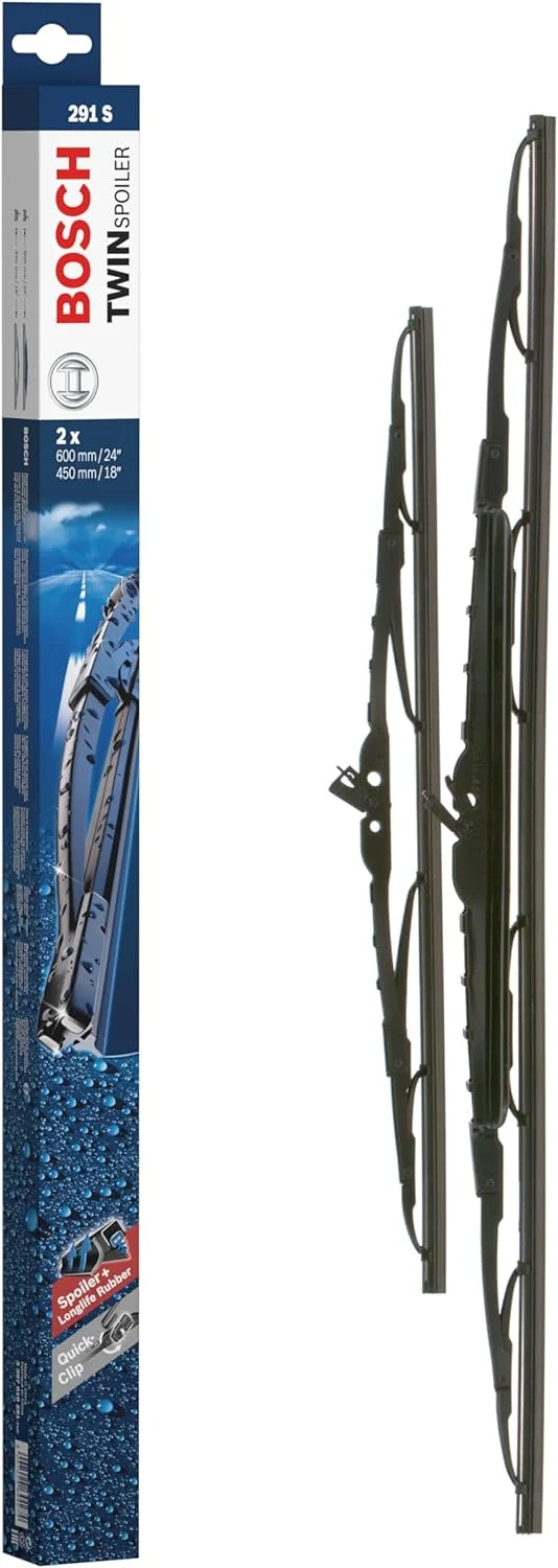 تیغه برف پاک کن بوش مدل Twin Spoiler 291S طول 600mm/450mm - مجموعه برای شیشه جلوی خودرو