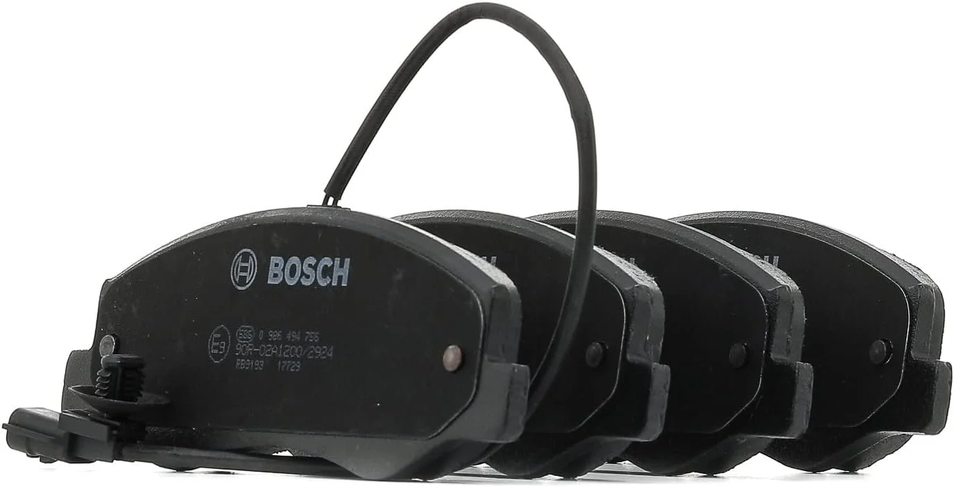 لنت ترمز عقب خودرو بوش BP1687 - کیفیت بوش - برای ترمزگیری بی صدا با گرد و غبار کم - دارای گواهینامه ECE-R90 - بدون مس - 1 ست 4 عددی لنت ترمز - به همراه لوازم جانبی