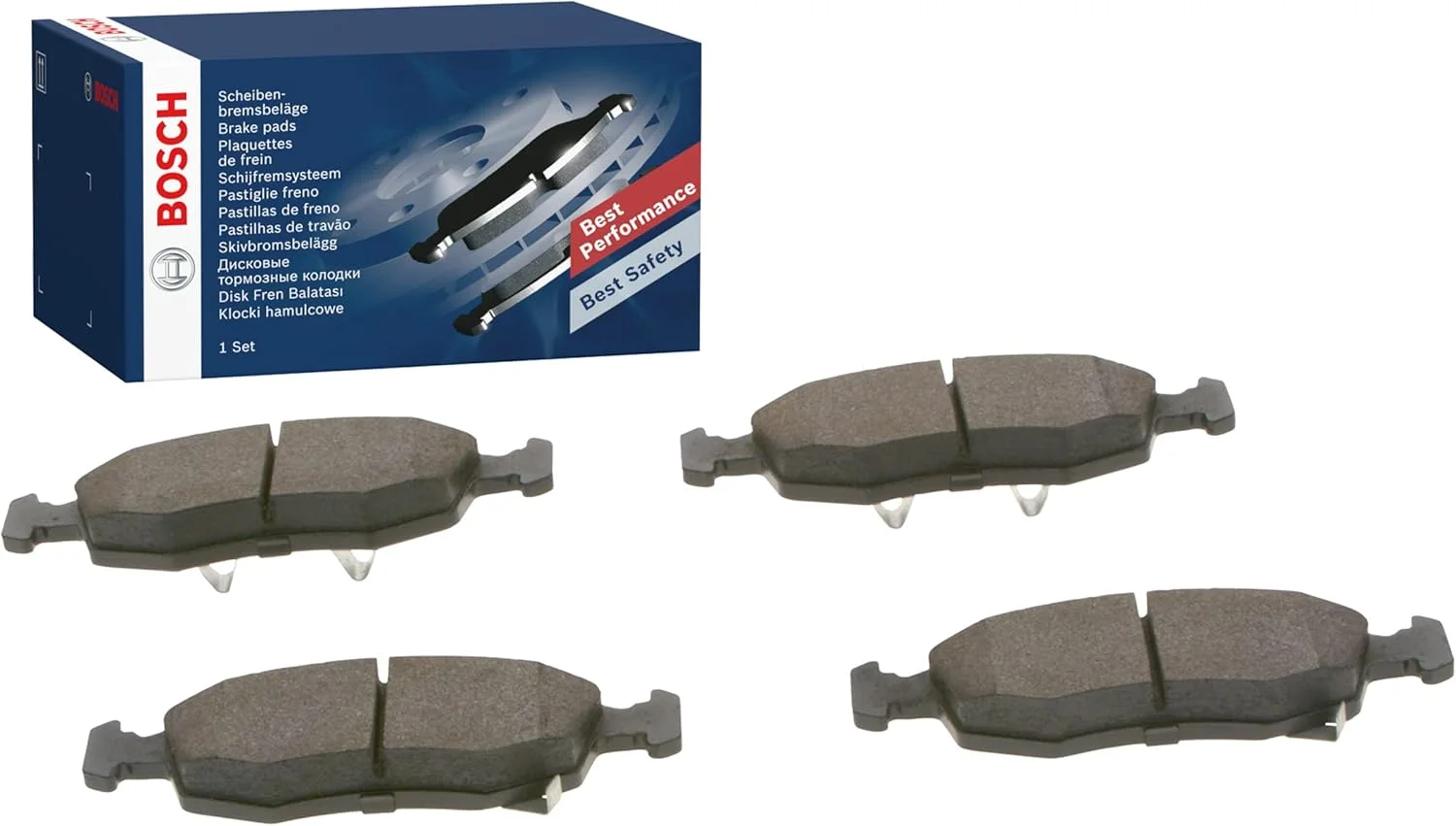 لنت ترمز جلو خودرو بوش BP1682 - کیفیت بوش - کاهش صدا و گرد و غبار - دارای گواهینامه ECE-R90 - بدون مس - 1 ست 4 عددی