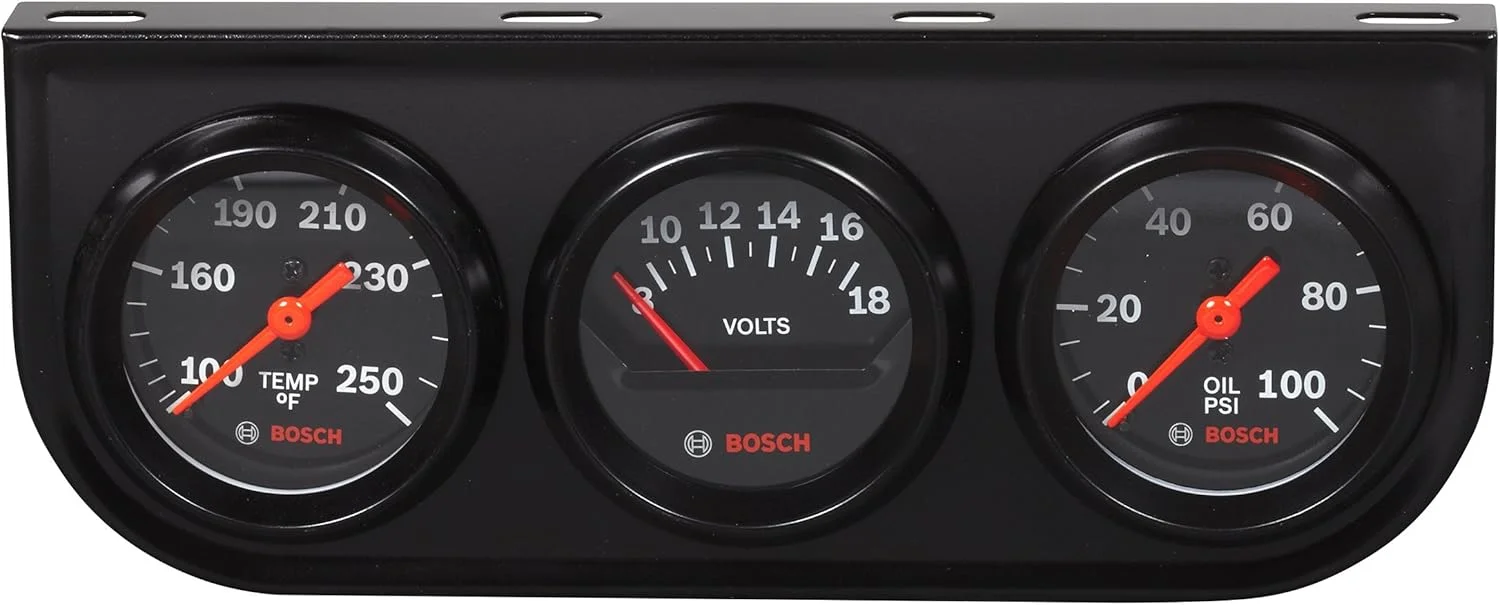 کیت سه تایی گیج 2 اینچی Bosch SP0F000054 Style Line (صفحه مشکی، قاب مشکی)