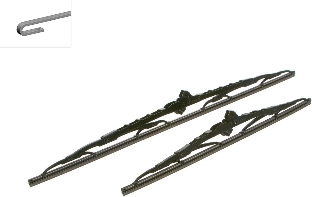 تیغه برف پاک کن دوقلو بوش 601، طول: 575mm/400mm - مجموعه تیغه های برف پاک کن جلو تیغه برف پاک کن دوقلو بوش 601، طول: 575mm/400mm - مجموعه تیغه های برف پاک کن جلو