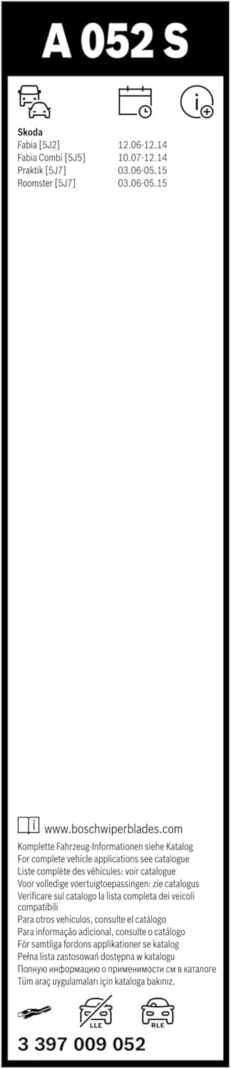 تیغه برف پاک کن بوش Aerotwin A052S، طول: 530mm/530mm - مجموعه تیغه های برف پاک کن جلو تیغه برف پاک کن بوش Aerotwin A052S، طول: 530mm/530mm - مجموعه تیغه های برف پاک کن جلو