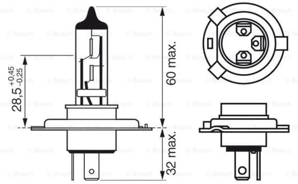لامپ چراغ جلو بوش 1 987 302 049