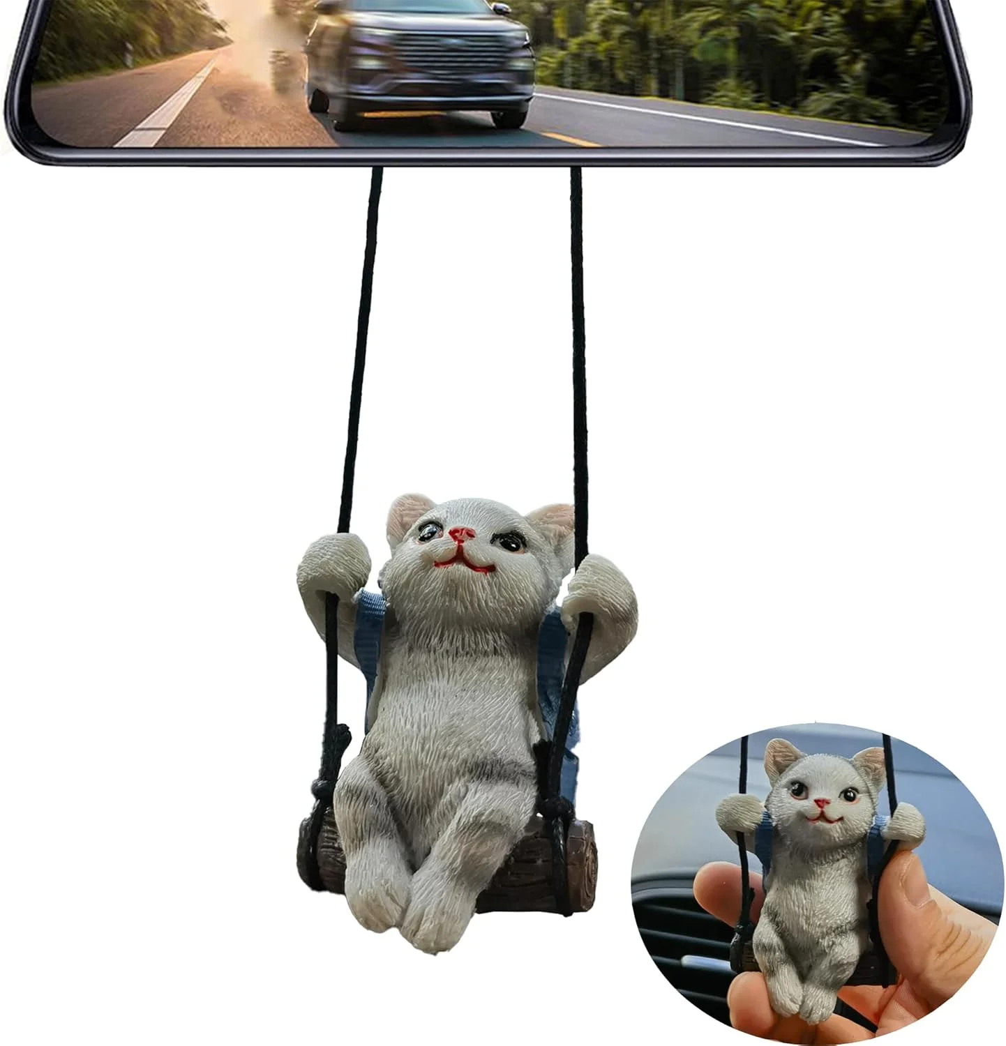 آویز تزئینی گربه برای خودرو، آویز آینه خودرو، لوازم جانبی دکوری داخلی خودرو، لوازم جانبی زیبای خودرو برای بانوان (گربه آبی) آویز تزئینی گربه برای خودرو، آویز آینه خودرو، لوازم جانبی دکوری داخلی خودرو، لوازم جانبی زیبای خودرو برای بانوان (گربه آبی)