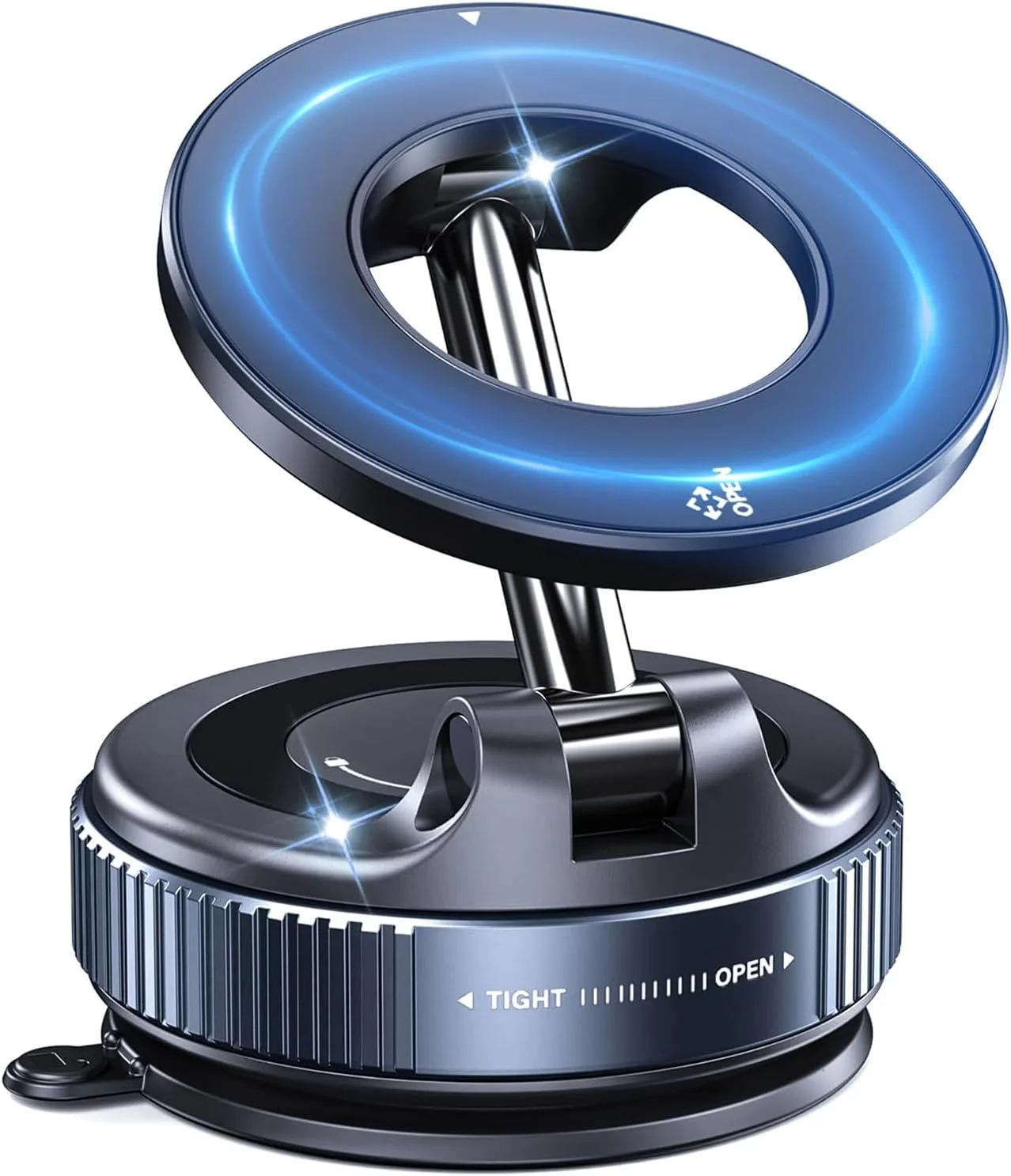 پایه نگهدارنده مغناطیسی گوشی با مکش خلاء Jkoailiwi برای Magsafe، نگهدارنده گوشی مغناطیسی خلاء ژل نانو با قابلیت تنظیم 360 درجه، نگهدارنده تاشو گوشی موبایل جیبی برای خودرو، مناسب برای تمام مدل های خودرو