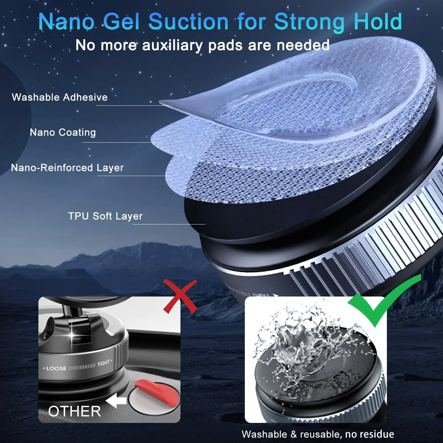 پایه نگهدارنده مغناطیسی گوشی با مکش خلاء Jkoailiwi برای Magsafe، نگهدارنده گوشی مغناطیسی خلاء ژل نانو با قابلیت تنظیم 360 درجه، نگهدارنده تاشو گوشی موبایل جیبی برای خودرو، مناسب برای تمام مدل های خودرو پایه نگهدارنده مغناطیسی گوشی با مکش خلاء Jkoailiwi برای Magsafe، نگهدارنده گوشی مغناطیسی خلاء ژل نانو با قابلیت تنظیم 360 درجه، نگهدارنده تاشو گوشی موبایل جیبی برای خودرو، مناسب برای تمام مدل های خودرو