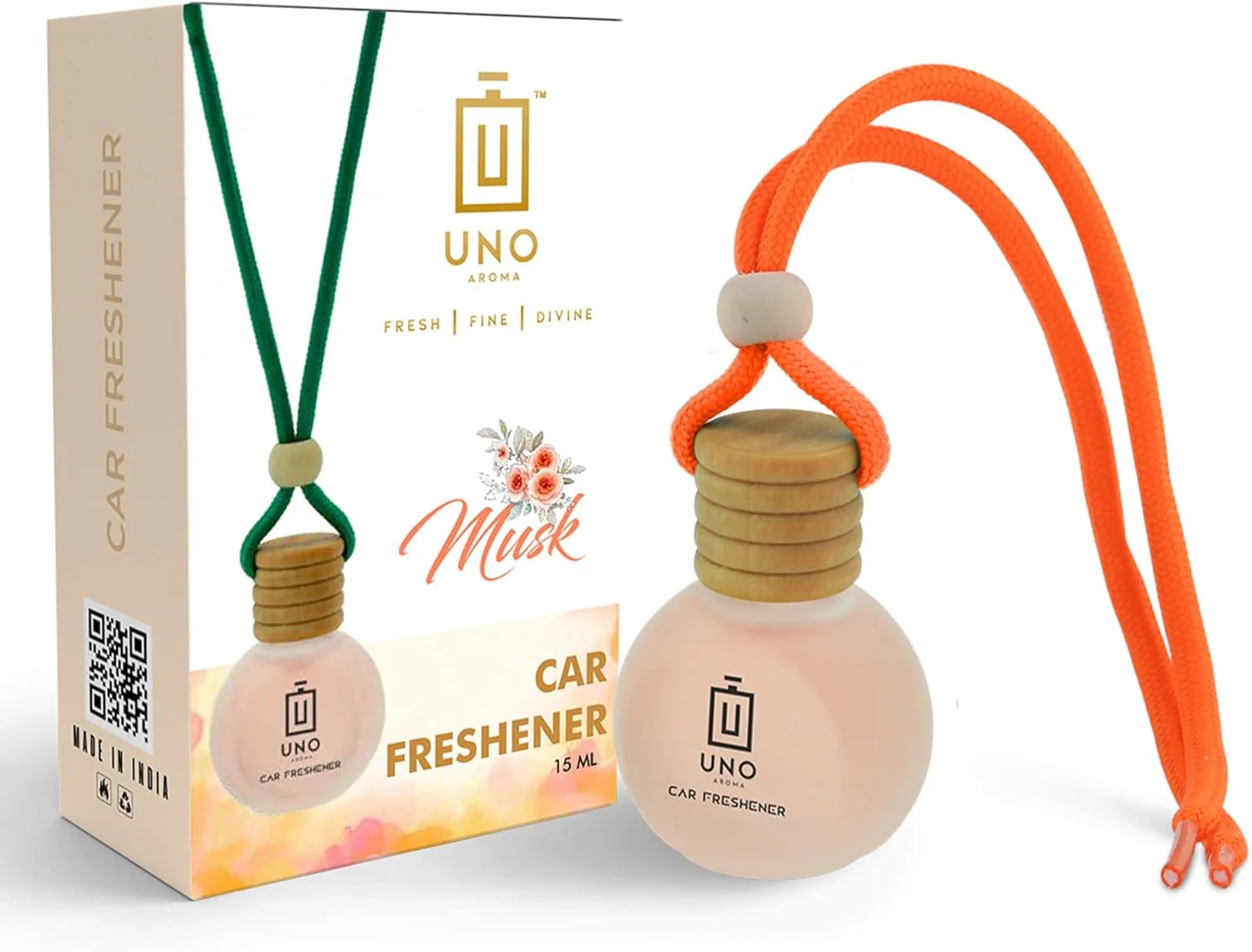 خوشبو کننده آویز خودرو اونو آروما ماسک | 15 میلی لیتر، بسته 1 عددی | لوکس، ارگانیک، بدون سموم، بدون الکل، عطر | لوازم جانبی خودرو برای رایحه تازه | رایحه ماندگار