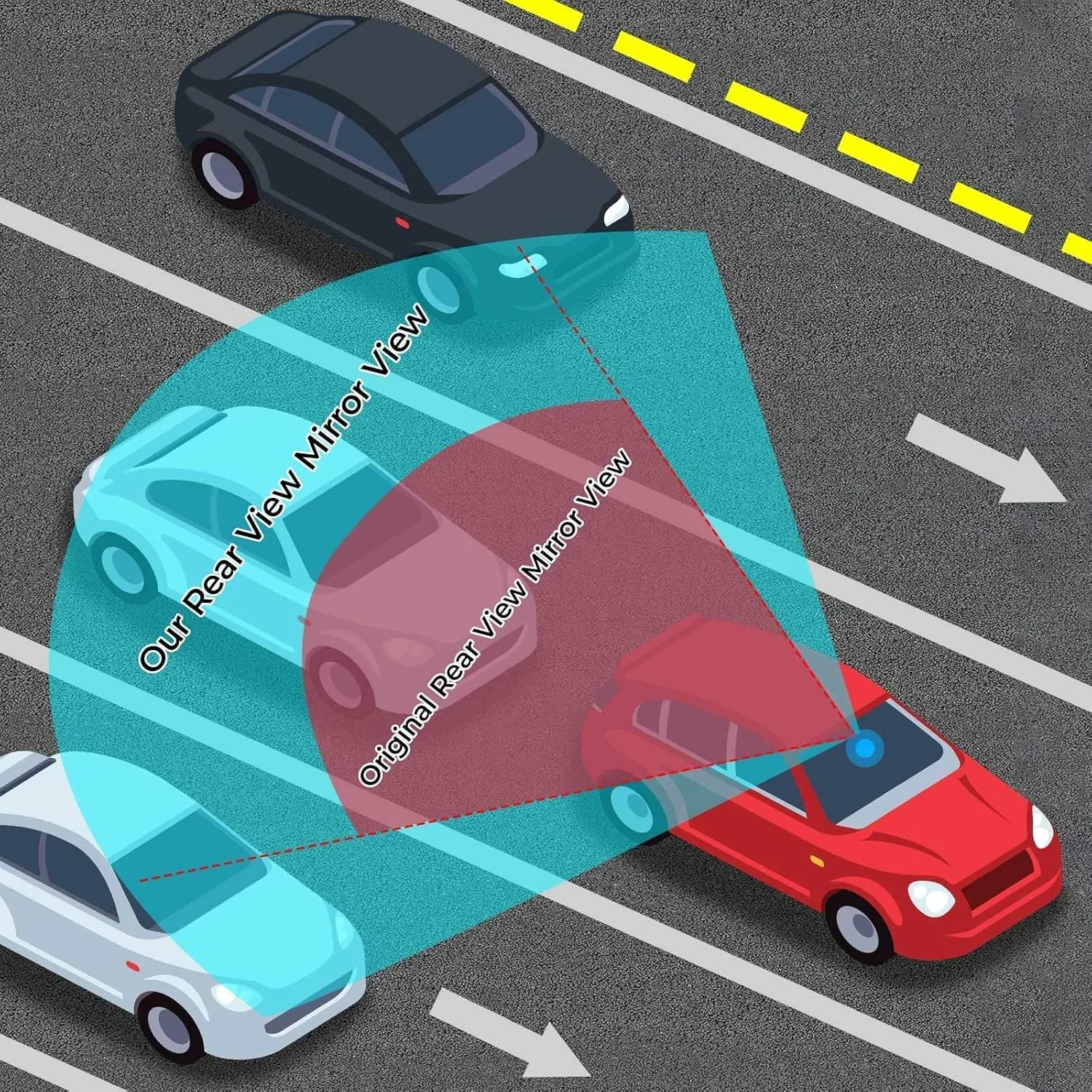 آینه دید عقب JoyTutus، آینه پانوراما محدب داخلی گیره ای جهانی 30 سانتی متری با زاویه دید گسترده برای کاهش موثر نقاط کور برای خودروهای شاسی بلند و کامیون ها - شفاف آینه دید عقب JoyTutus، آینه پانوراما محدب داخلی گیره ای جهانی 30 سانتی متری با زاویه دید گسترده برای کاهش موثر نقاط کور برای خودروهای شاسی بلند و کامیون ها - شفاف