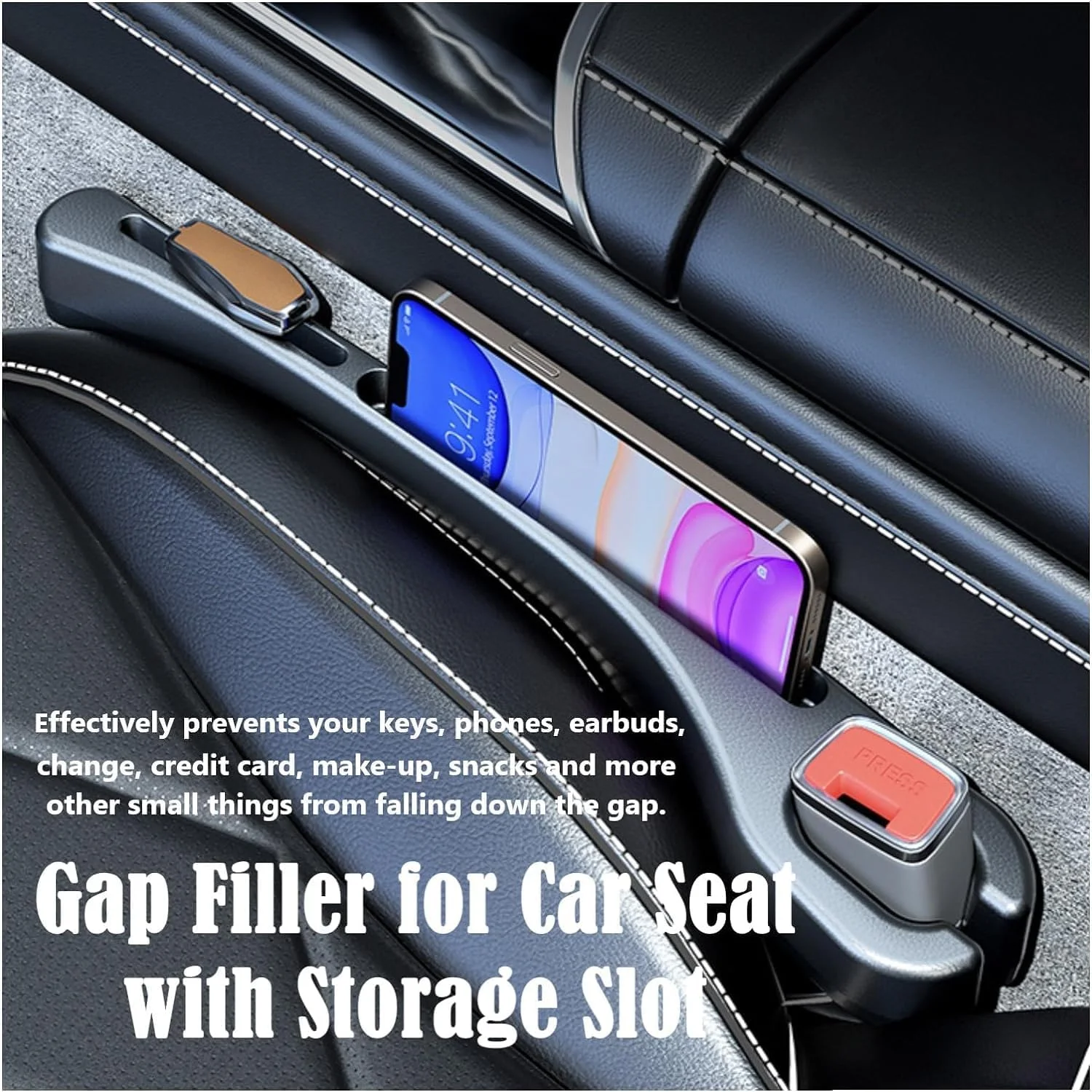 مسدود کننده فضای خالی صندلی خودرو آزونی، بسته 2 عددی، با سوراخ کمربند ایمنی، پرکننده شکاف بین صندلی و کنسول، مناسب برای اکثر خودروها، کامیون ها و SUV ها برای جلوگیری از افتادن اشیاء، مشکی مسدود کننده فضای خالی صندلی خودرو آزونی، بسته 2 عددی، با سوراخ کمربند ایمنی، پرکننده شکاف بین صندلی و کنسول، مناسب برای اکثر خودروها، کامیون ها و SUV ها برای جلوگیری از افتادن اشیاء، مشکی