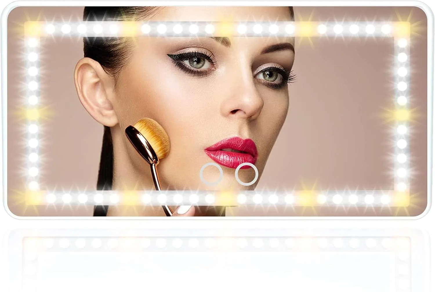 آینه آرایشی خودرو فیساته با چراغهای LED قابل شارژ، لوازم جانبی خودرو برای خانمها و دختران، 3 حالت نور، آینه روشنایی خودرو برای آفتابگیر خودرو، مناسب خودروهای سواری، کامیون و شاسی بلند، سفید آینه آرایشی خودرو فیساته با چراغهای LED قابل شارژ، لوازم جانبی خودرو برای خانمها و دختران، 3 حالت نور، آینه روشنایی خودرو برای آفتابگیر خودرو، مناسب خودروهای سواری، کامیون و شاسی بلند، سفید