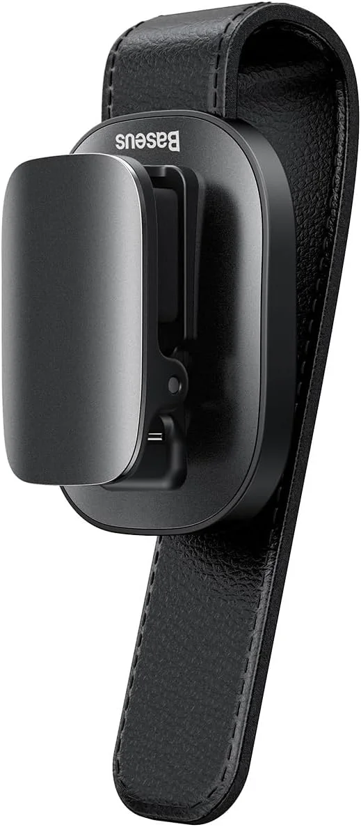 نگهدارنده عینک آفتابی خودرو Baseus، گیره نگهدارنده عینک، آویز گیره آفتابگیر، مناسب برای همه خودروها، شاسی بلندها و کامیون ها (مشکی یونیورسال)