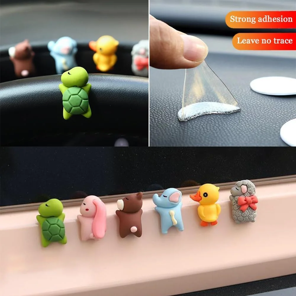 لوازم جانبی آینه دید عقب خودرو، 6 عدد تزئینات داخلی زیبا برای تزئین خودرو، آینه ها، داشبورد، کنسول وسط، قابل چسباندن در هر مکان، هدایای تزئینی خنده دار، تزئین میز، تزئین کیک تولد