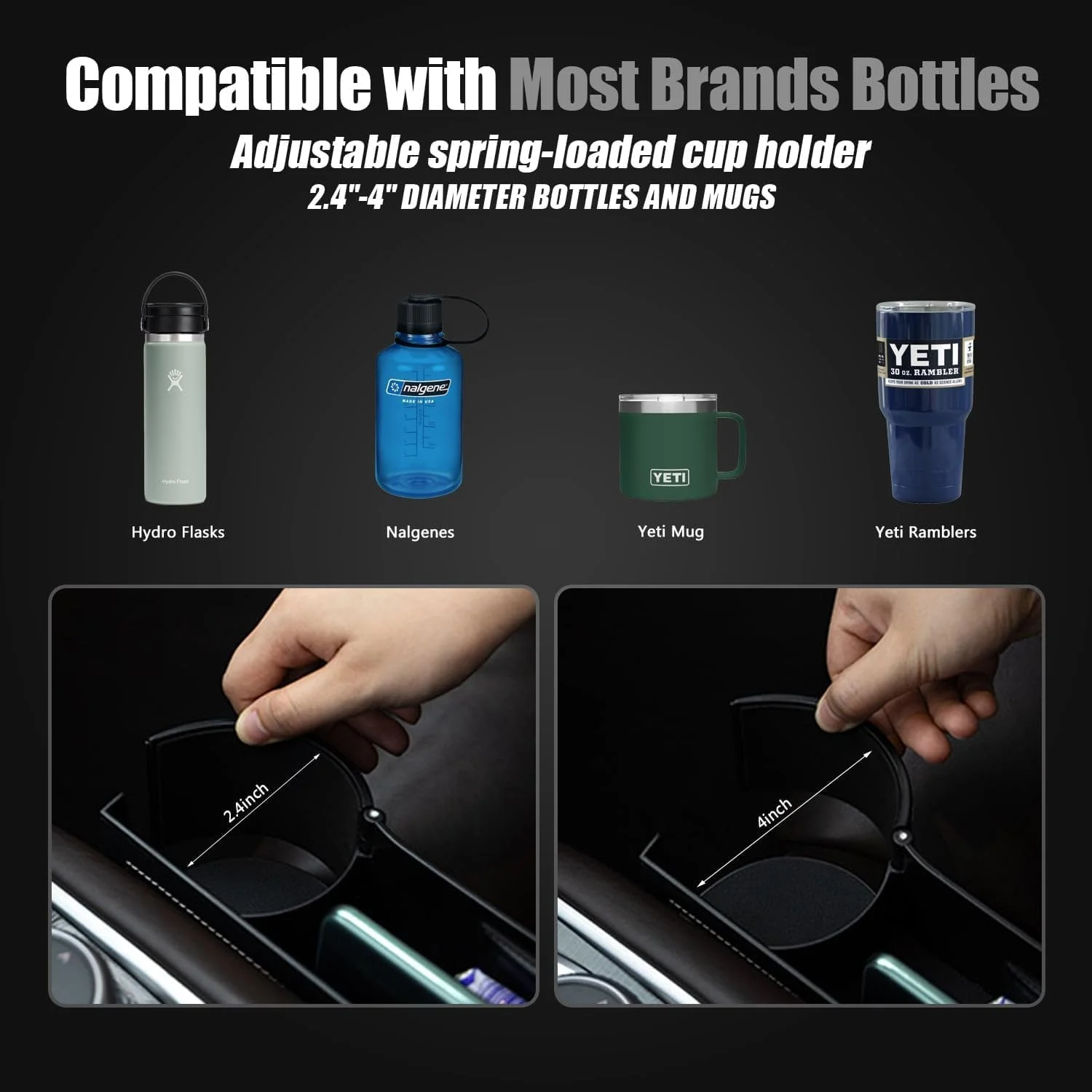 سازمان دهنده شکاف صندلی خودرو، بسته 2 عددی سازمان دهنده چند منظوره صندلی خودرو Azonee با جا لیوانی قابل تنظیم، جعبه ذخیره سازی صندلی خودرو جهانی برای تلفن، عینک، کلید، کارت، لوازم جانبی خودرو