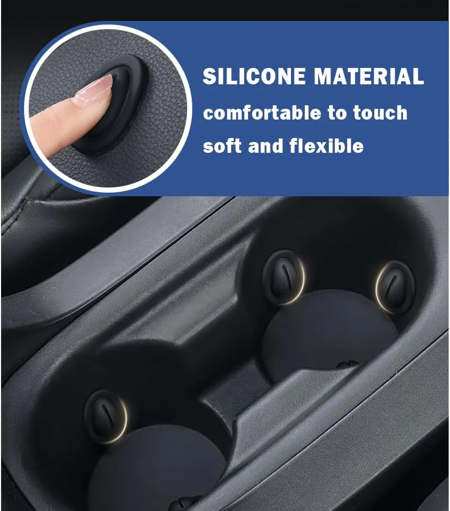نگهدارنده فنجان خودرو، زیر لیوانی سیلیکونی ضد لرزش برای جا لیوانی خودرو، تثبیت کننده جهانی خود چسب لوازم جانبی داخلی خودرو برای کامیون SUV (مشکی/3 عدد)