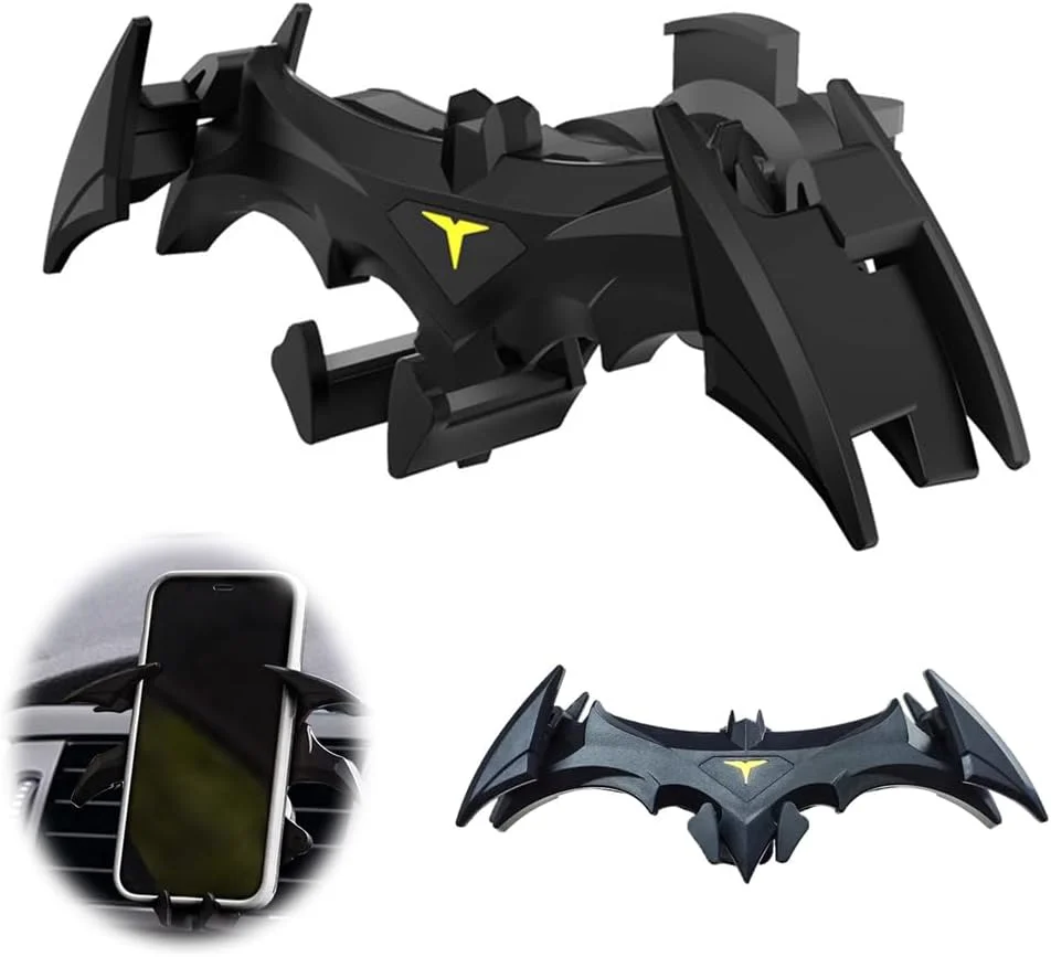پایه نگهدارنده گوشی طرح خفاش Azonee برای خودرو، پایه دریچه کولر خودرو با قفل گرانشی، لوازم جانبی جذاب خودرو، نگهدارنده جهانی تلفن همراه، دکوری کلکسیونی طرح خفاش، قفل خودکار و استفاده بدون دست