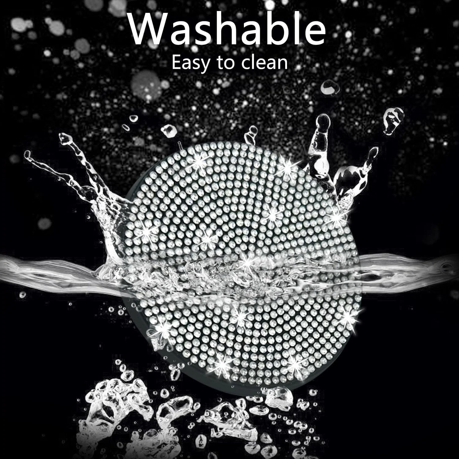 زیر لیوانی خودرو نگین دار NBTEPEM، بسته 2 عددی، 7 سانتی متر، ضد لغزش، ضد ضربه، یونیورسال، لوازم جانبی داخلی خودرو، مناسب برای خانم ها (2 عدد، سفید)