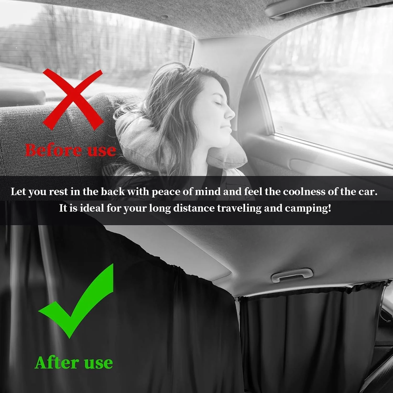 کیت پوشش پنجره خودرو ریان 3 عددی برای حفظ حریم خصوصی، محافظت در برابر آفتاب و سایه - لوازم جانبی کمپینگ سایه بان جهانی برای اکثر خودروها، کامیون ها، SUV ها