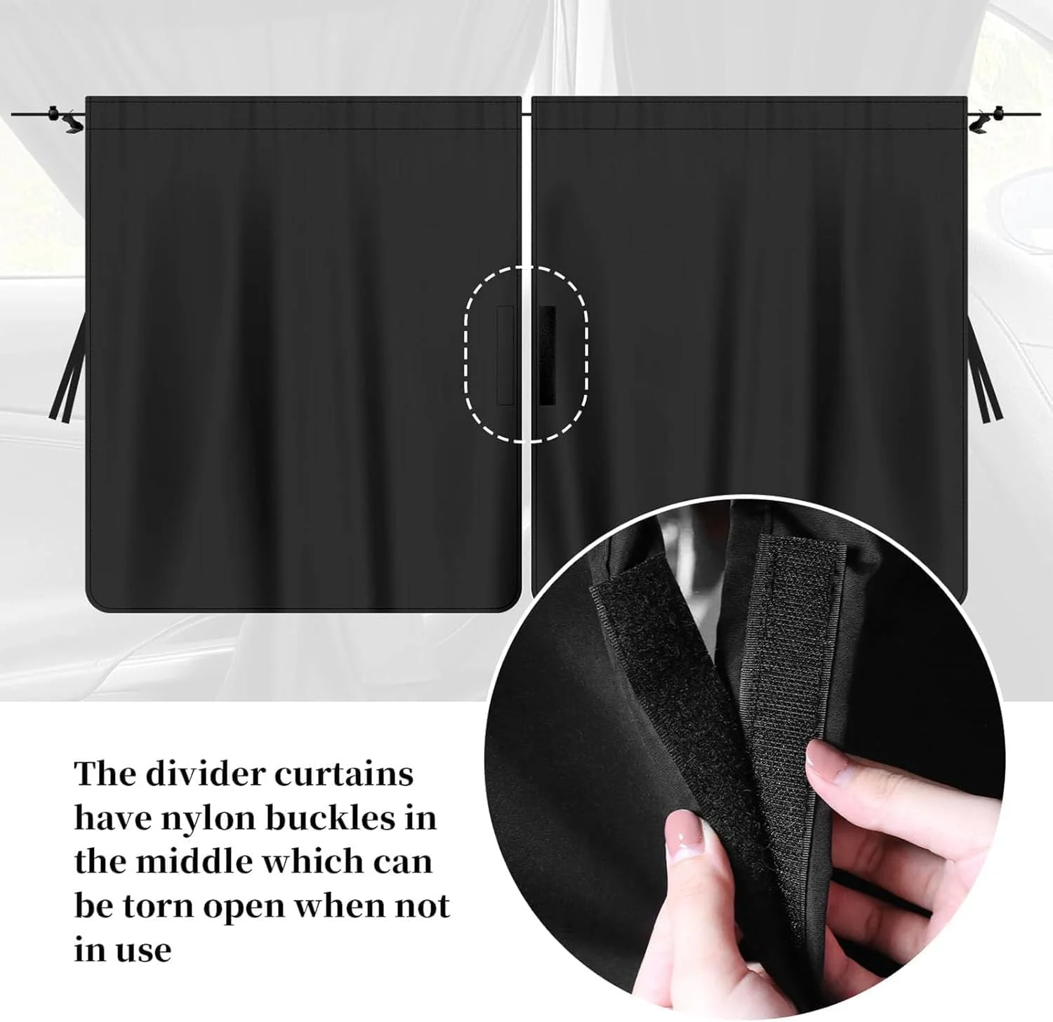 کیت پوشش پنجره خودرو ریان 3 عددی برای حفظ حریم خصوصی، محافظت در برابر آفتاب و سایه - لوازم جانبی کمپینگ سایه بان جهانی برای اکثر خودروها، کامیون ها، SUV ها