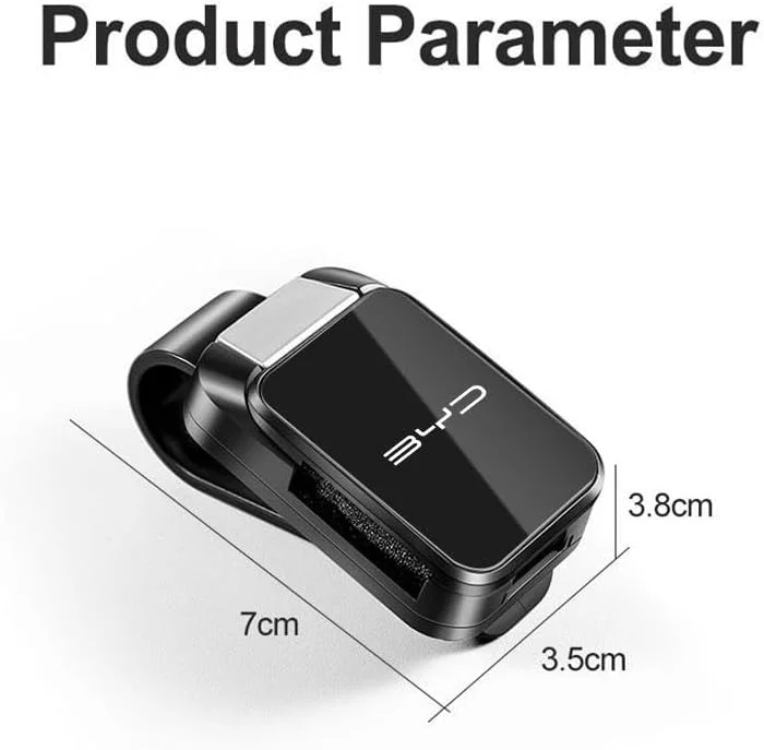نگهدارنده عینک آفتابی برای آفتابگیر خودرو، لوازم جانبی BYD 2025، لوازم جانبی داخلی خودرو (مشکی)