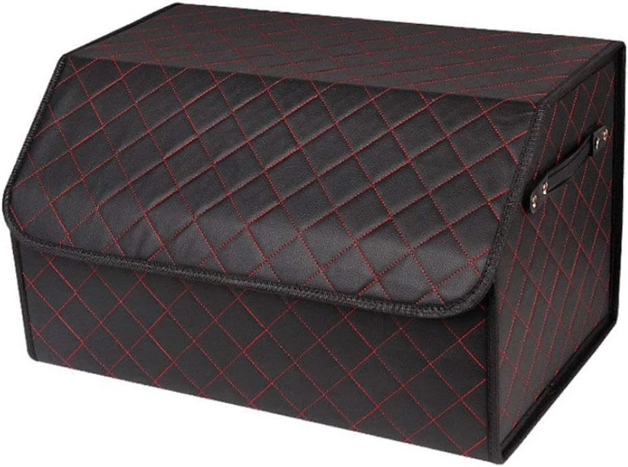 جعبه نظم دهنده تاشو صندوق عقب خودرو CONRAL، ایده آل برای خودروهای شاسی بلند، اتومبیل، ون های خانوادگی، مسافرت و کمپینگ، سایز کوچک/متوسط/بزرگ، 32/46/65 لیتر، مشکی - سایز متوسط