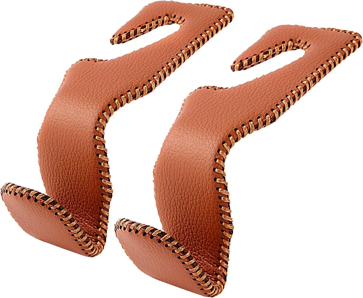 آویز کیف دستی خودرو AMVOYOA، آویز پشتی صندلی چرمی با کیفیت عالی، نگهدارنده و سازمان دهنده وسایل قهوه ای رنگ