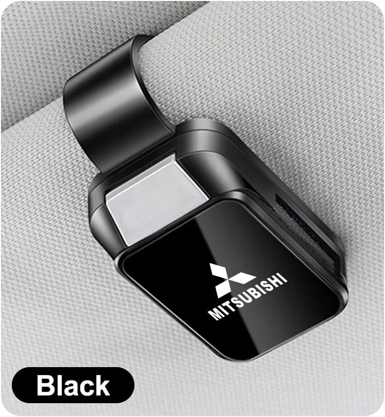 نگهدارنده عینک آفتابی برای آفتابگیر خودرو، لوازم جانبی میتسوبیشی 2025، لوازم جانبی داخلی خودرو (مشکی)