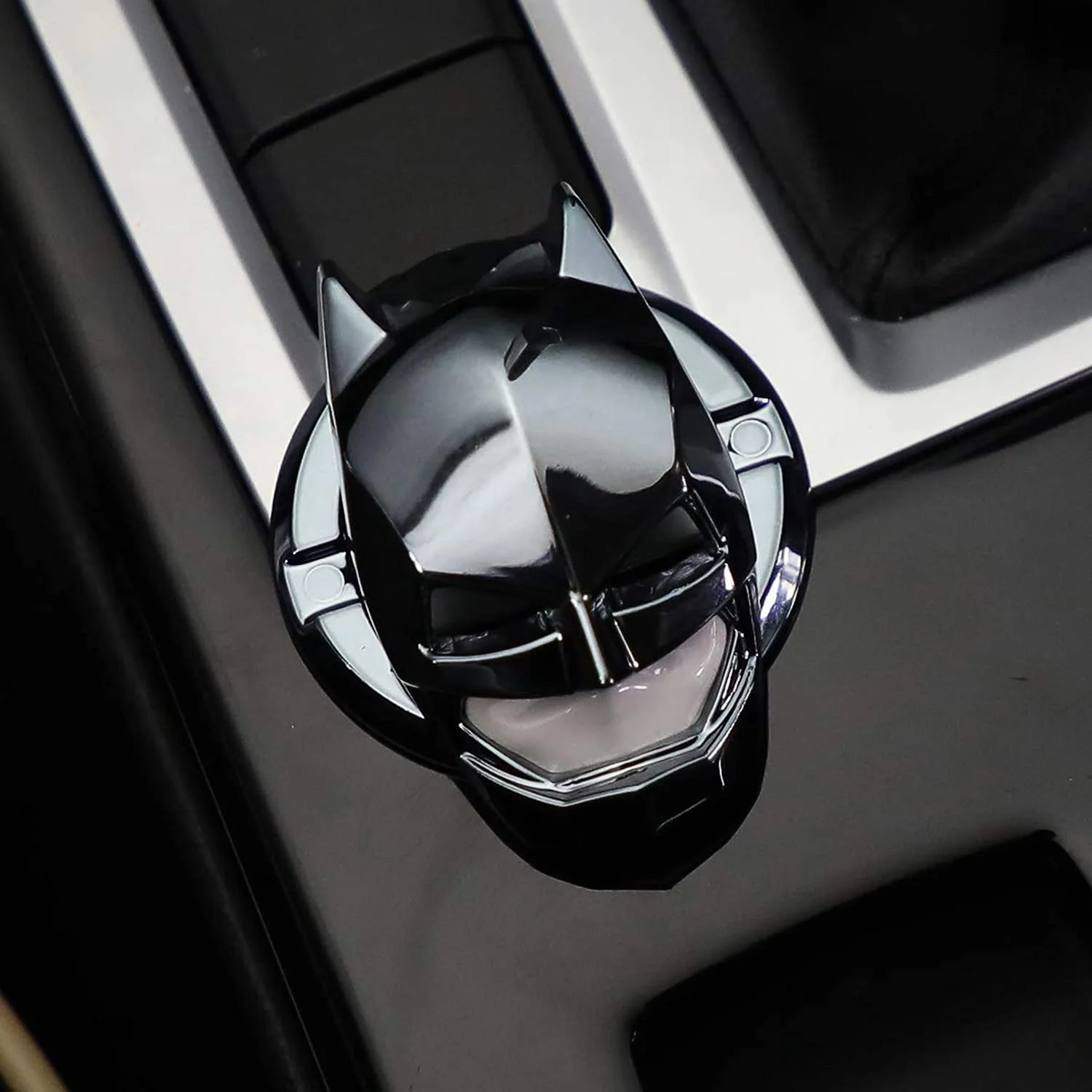 کاور دکمه استارت موتور خودرو KASTWAVE، کاور تزئینی سوئیچ احتراق ABS جنرال موتورز، حلقه استارت خودرو طرح بتمن، استیکرهای تزئینی ضد خش دکمه یونیورسال