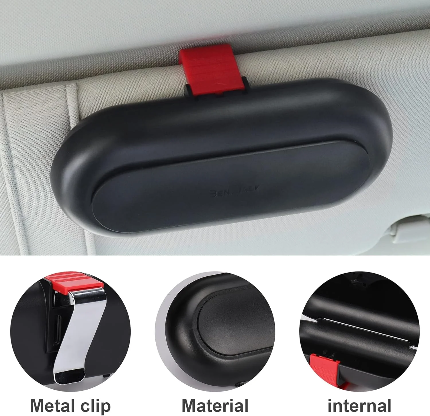 جای عینک آفتابی خودرو SYOSI، جعبه عینک آفتابی آفتابگیر خودرو، جعبه محافظ عینک خودرو لوازم جانبی خودرو