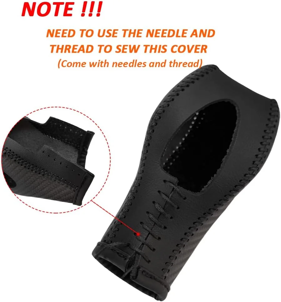 روکش دسته دنده DEYTOP مناسب برای Fusion/Escape/Focus/Fiesta روکش چرمی دسته دنده اتوماتیک برای لوازم جانبی EcoSport/Transit/C-Max (فیبر کربنی با دوخت مشکی) روکش دسته دنده DEYTOP مناسب برای Fusion/Escape/Focus/Fiesta روکش چرمی دسته دنده اتوماتیک برای لوازم جانبی EcoSport/Transit/C-Max (فیبر کربنی با دوخت مشکی)