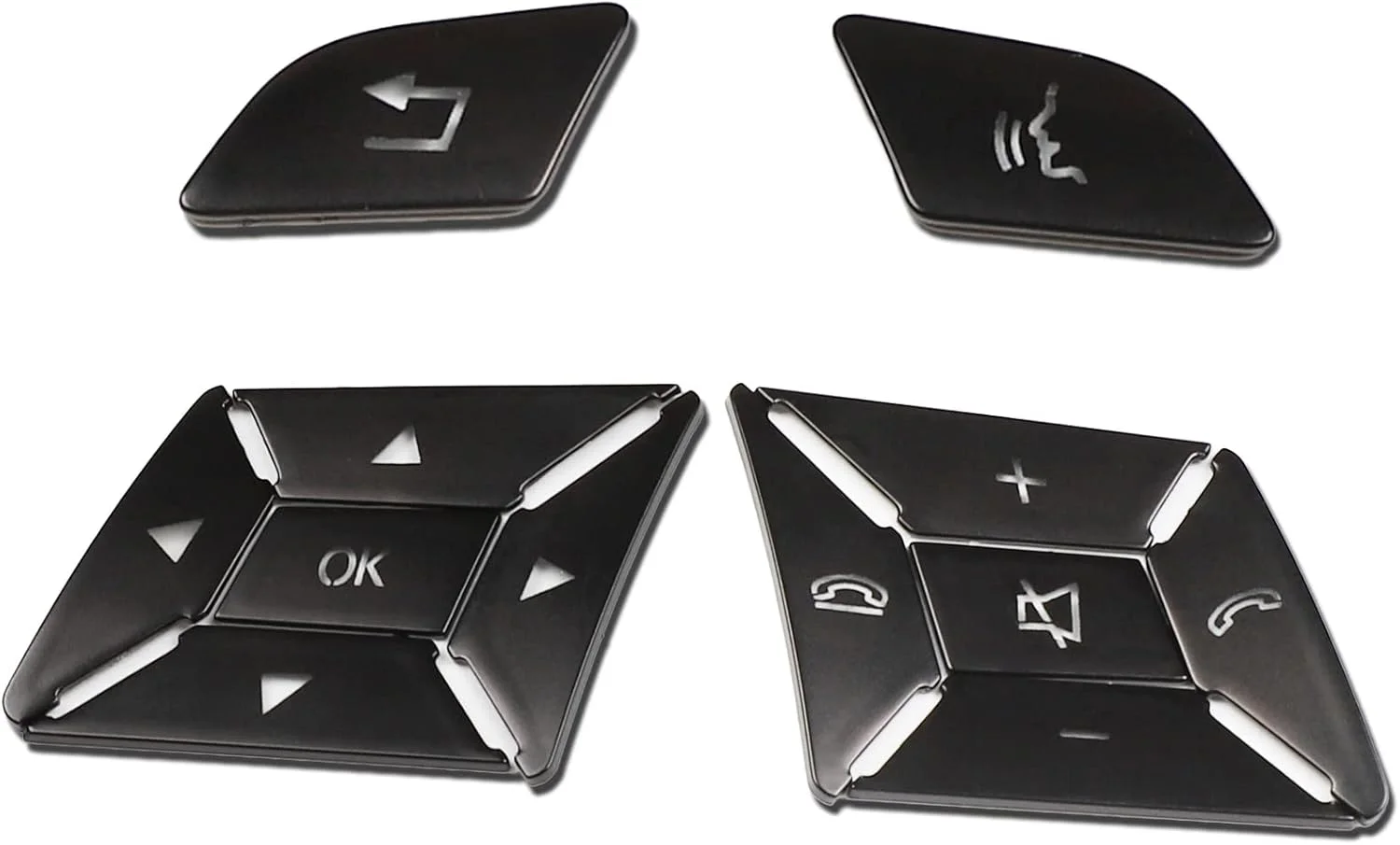 تزئینات دکمه های فرمان مشکی، تریم تزئینی داخلی خودرو سازگار با مرسدس بنز CLA/CLS/SL/ML/GL/GLK/GLA/A B C E G کلاس (12 عدد)