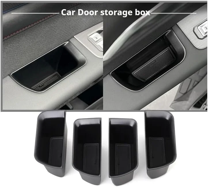 جعبه ذخیره سازی درب خودرو ABS برای جتور تراولر T2 مدل 2023-2026 – سازمان دهنده دسته درب جانبی مشکی، لوازم جانبی جمع و جور و بادوام (4 عدد، جلو و عقب)