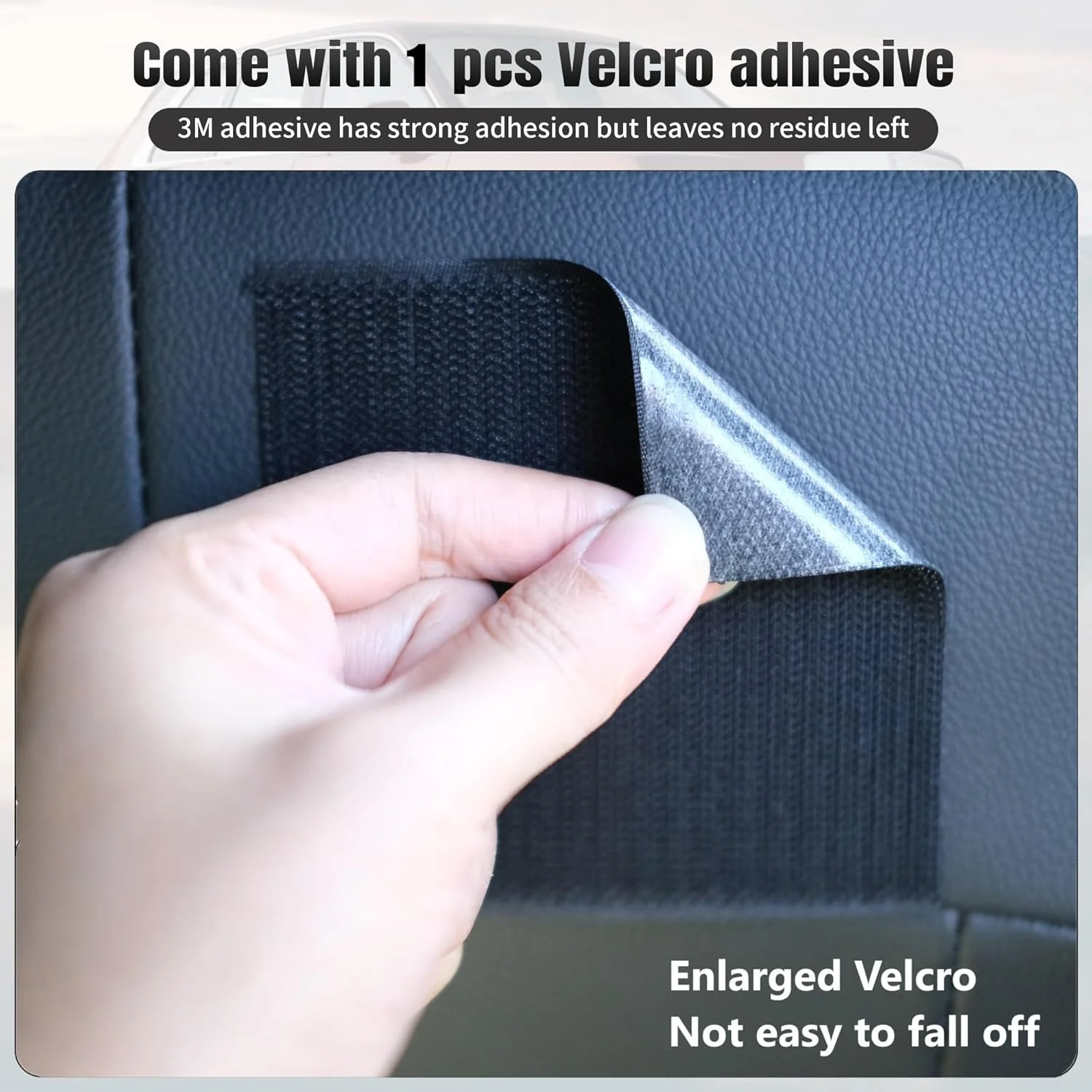 سازمان دهنده چرمی PU خودرو، پرکننده شکاف صندلی خودرو و جیب کناری درب برای تلفن/کلید، سازمان دهنده کنسول سنگین با بندهای قابل تنظیم، لوازم جانبی خودرو (مشکی)