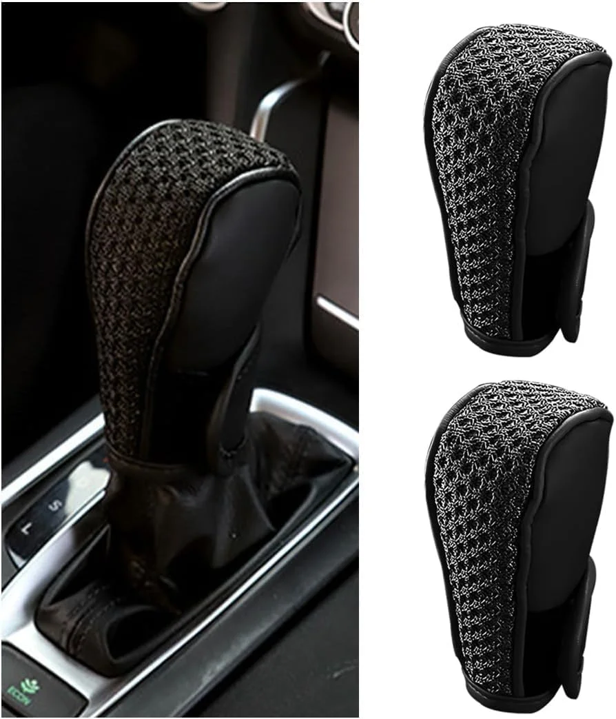 کاور دسته دنده خودرو KASTWAVE، ضد لغزش و ضد خش، محافظ دسته دنده خودرو، لوازم جانبی تزئینی داخلی خودرو برای SUV، کامیون، RV (دو عدد) کاور دسته دنده خودرو KASTWAVE، ضد لغزش و ضد خش، محافظ دسته دنده خودرو، لوازم جانبی تزئینی داخلی خودرو برای SUV، کامیون، RV (دو عدد)