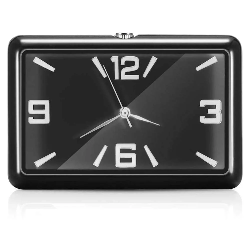 ساعت دیجیتال داشبورد خودرو Keenso، ساعت مینیاتوری خودرو با قابلیت چسباندن داخلی، لوازم جانبی خودرو، هدیه (مشکی) (Keensomv3q7z0yhf-59)