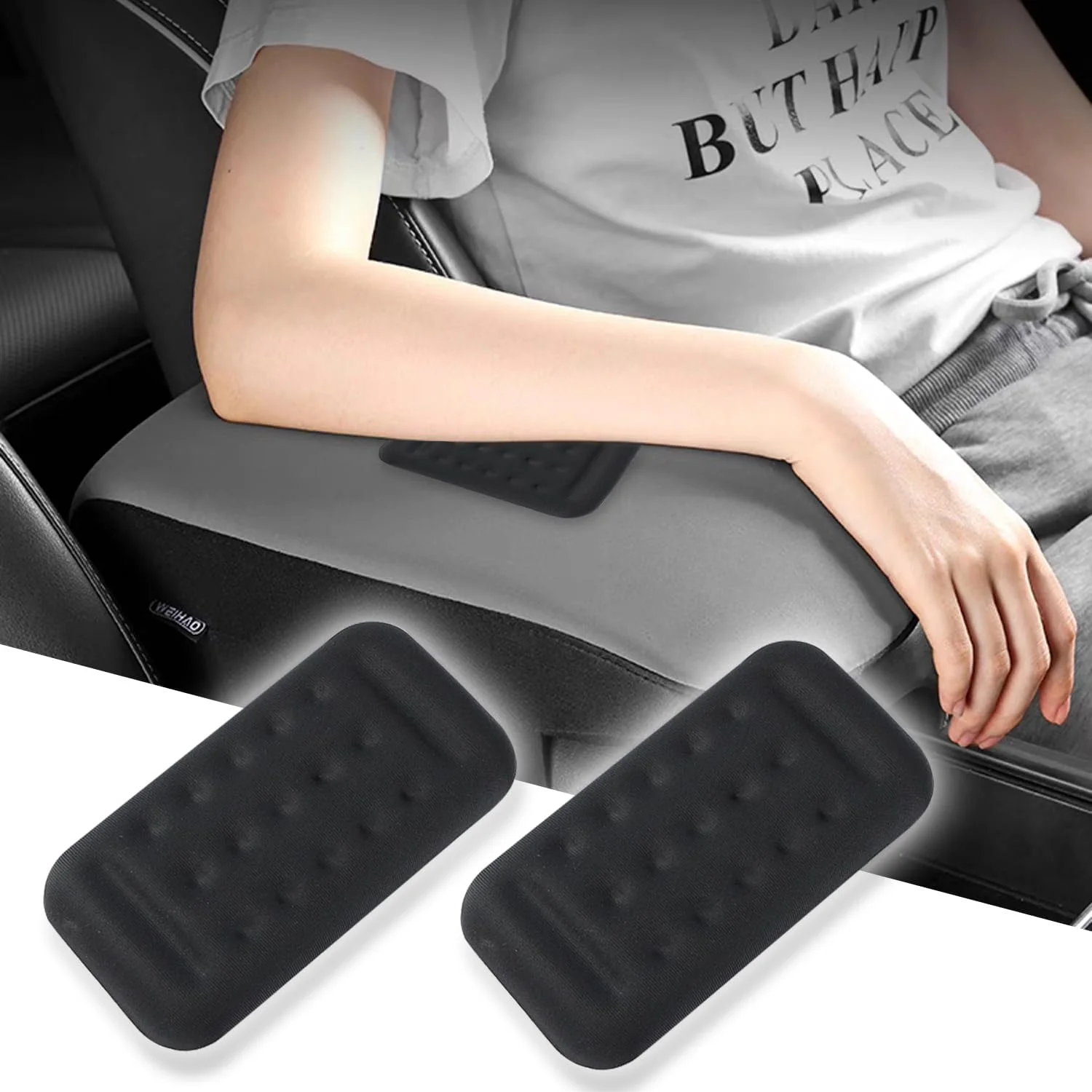 پد زیر آرنج خودرو - فوم حافظه دار با تراکم بالا برای زیر آرنج خودرو، پد باریک و ضد لغزش برای پشتیبانی بیشتر و تسکین درد، لوازم جانبی درب خودرو