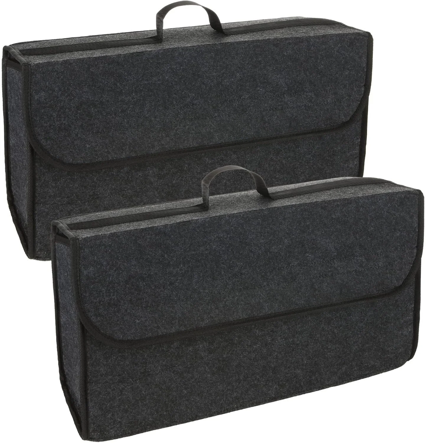 ارگانایزر صندوق عقب خودرو Excefore، بسته 2 عددی ارگانایزر صندوق عقب خودرو، جعبه کیف کوچک صندوق عقب خودرو با نوار چسبی ضد لغزش، لوازم جانبی خودرو ابزار مرتب سازی صندوق عقب خودرو برای انواع خودروها