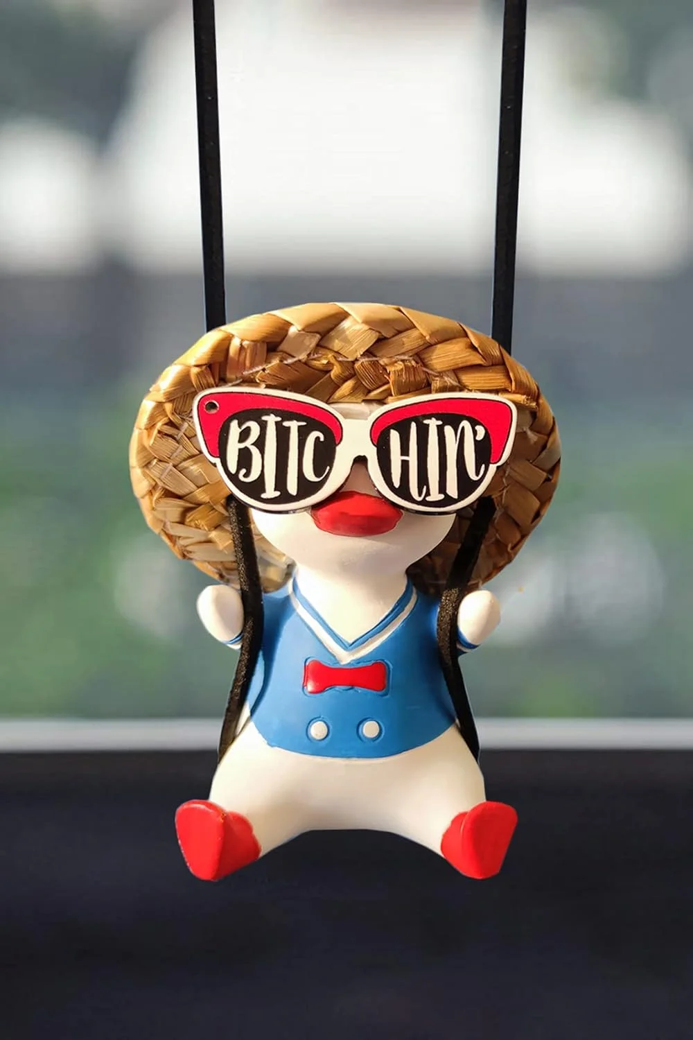 آویز تزئینی اردک آیزازووا برای خودرو - آویز آینه عقب - تزئین داخلی - کریسمس