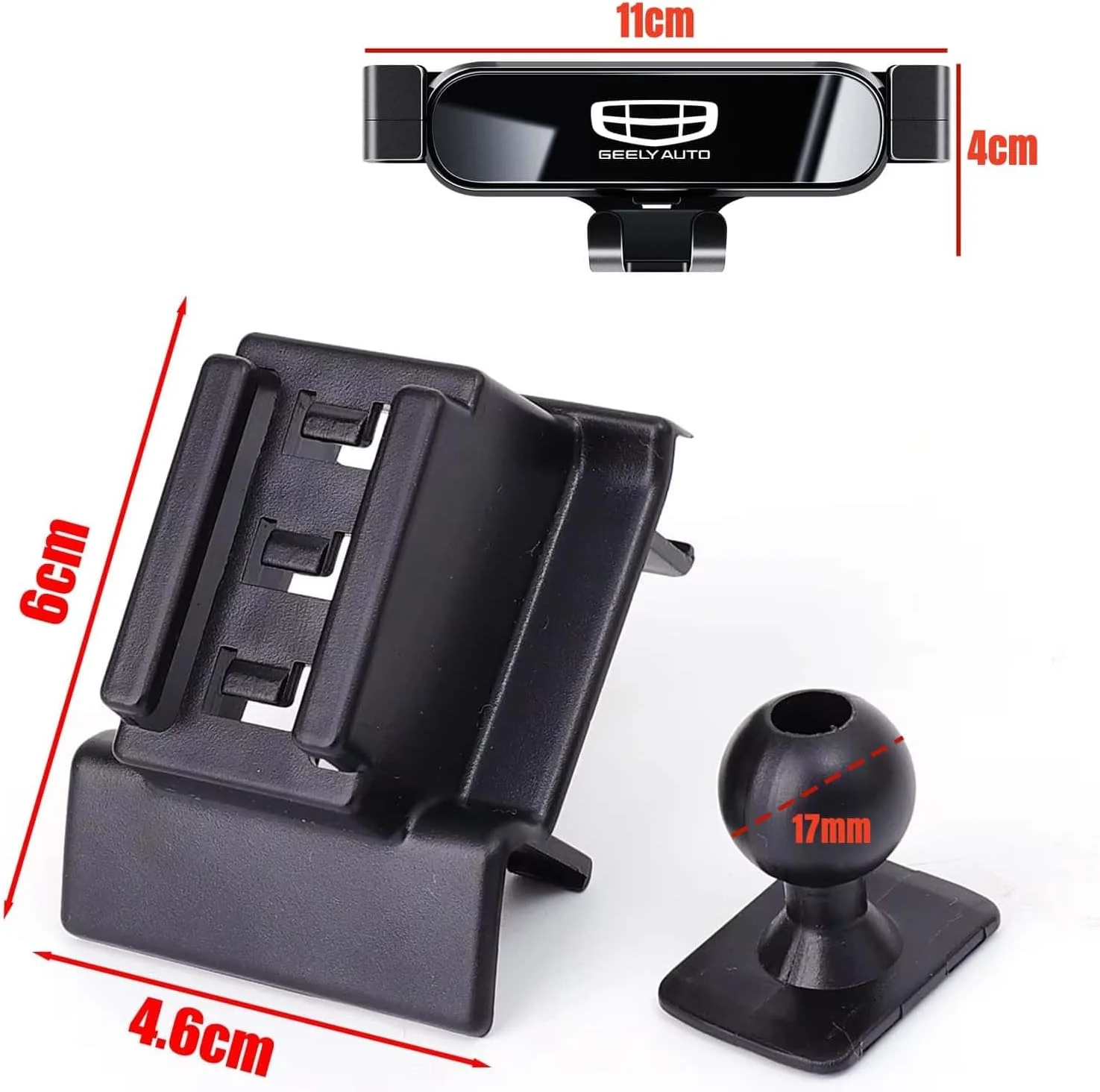 نگهدارنده تلفن همراه خودرو برای جیلی مونجارو 2022-2024، براکت استایل خودرو، پایه GPS چرخشی، لوازم جانبی موبایل مشکی (مدل A)