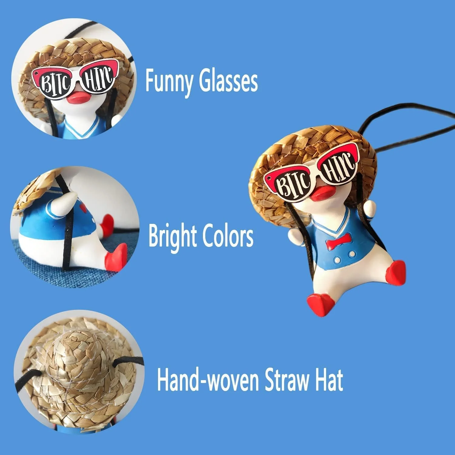 آویز تزئینی اردک آیزازووا برای خودرو - آویز آینه عقب - تزئین داخلی - کریسمس آویز تزئینی اردک آیزازووا برای خودرو - آویز آینه عقب - تزئین داخلی - کریسمس