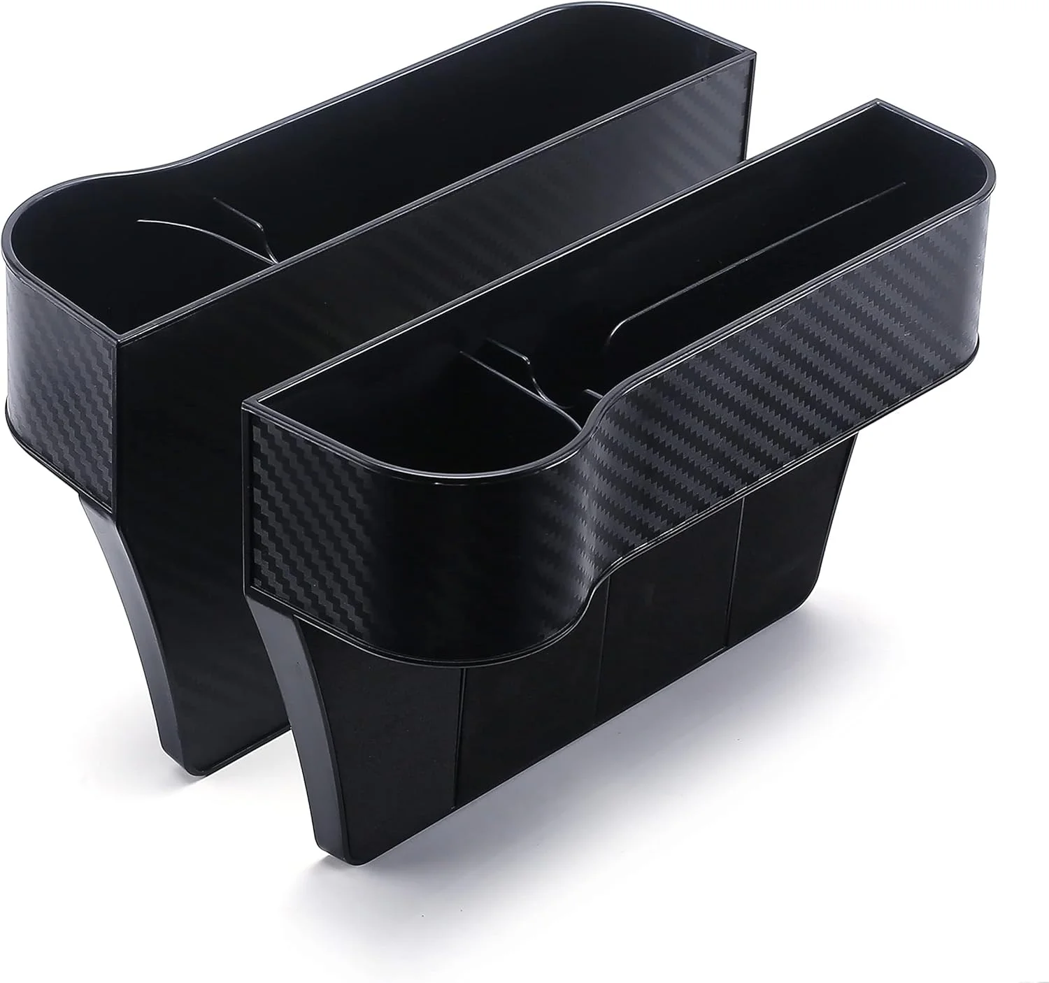 سازمان دهنده شکاف صندلی خودرو Algasan، جعبه ذخیره سازی چند منظوره شکاف صندلی با جا لیوانی، کیف های جانبی کنسول با شارژر USB خودرو، لوازم جانبی خودرو برای کیف پول تلفن همراه کلید (2 طرفه)، مشکی