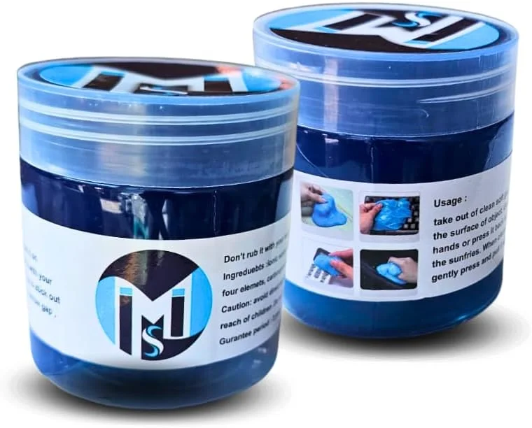 ژل تمیز کننده خودرو MIIS، لوازم جانبی خودرو، کیت اسلایم فوق العاده تمیز کننده سریع لکه ها، تبلت، لپ تاپ و کیت تمیز کننده صفحه کلید 2 قوطی 320 گرمی.