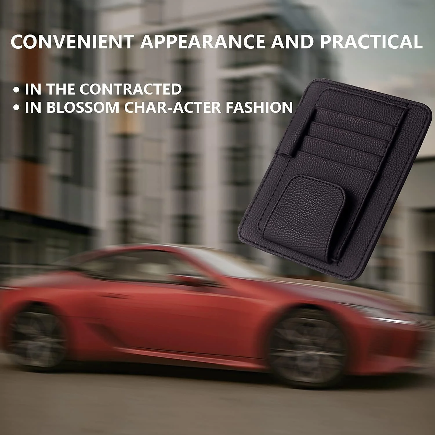 کیف نگهدارنده لوازم آفتابگیر خودرو KASTWAVE، مناسب برای نگهداری مدارک، عینک آفتابی، کارت، خودکار و سایر لوازم ضروری داخل خودرو (مشکی)