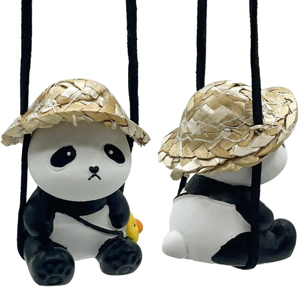 آویز تزئینی پاندا برای خودرو، لوازم جانبی آویز پاندا برای آینه عقب خودرو